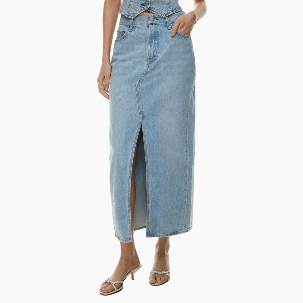 Aritzia The '90s Vintage Maxi Denim Skirt - Picture 3 of 12